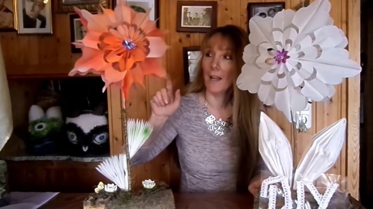 Erinnerung  DIY: XXL DEKO-Blumen aus Papier Frühstückstüten BASTELN & färben, Upcycling