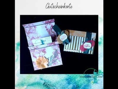 Gutscheinkarte  ► Tintenkunst ►Stampin'Up!