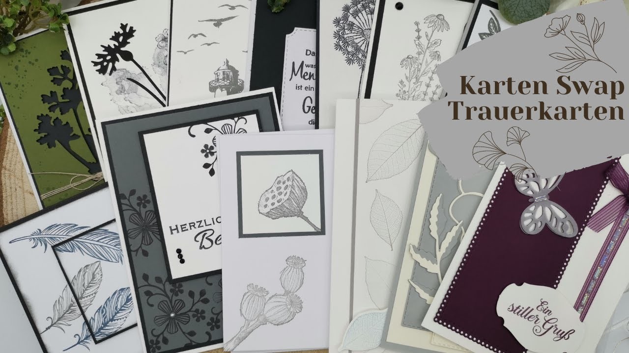 Kartentausch Kartenswap Trauerkarten Kreativstempel.DIY Ideen Taruerkarte
