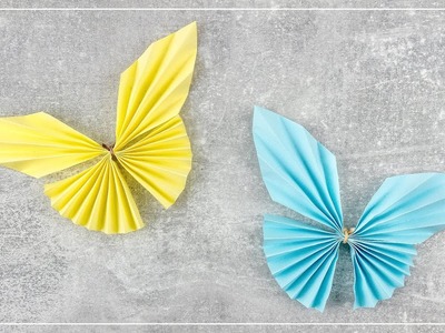 Schmetterlinge aus Papier basteln | einfache DIY Deko Idee