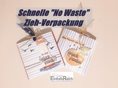 Schnelle „No Waste“ Zieh-Verpackung | Stampin' Up! Gastgeschenk | Verpackung für Reinigungs-Maske