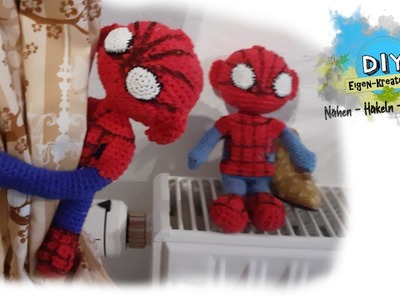 Spiderman mit Anleitung häkeln I Häkelpuppe