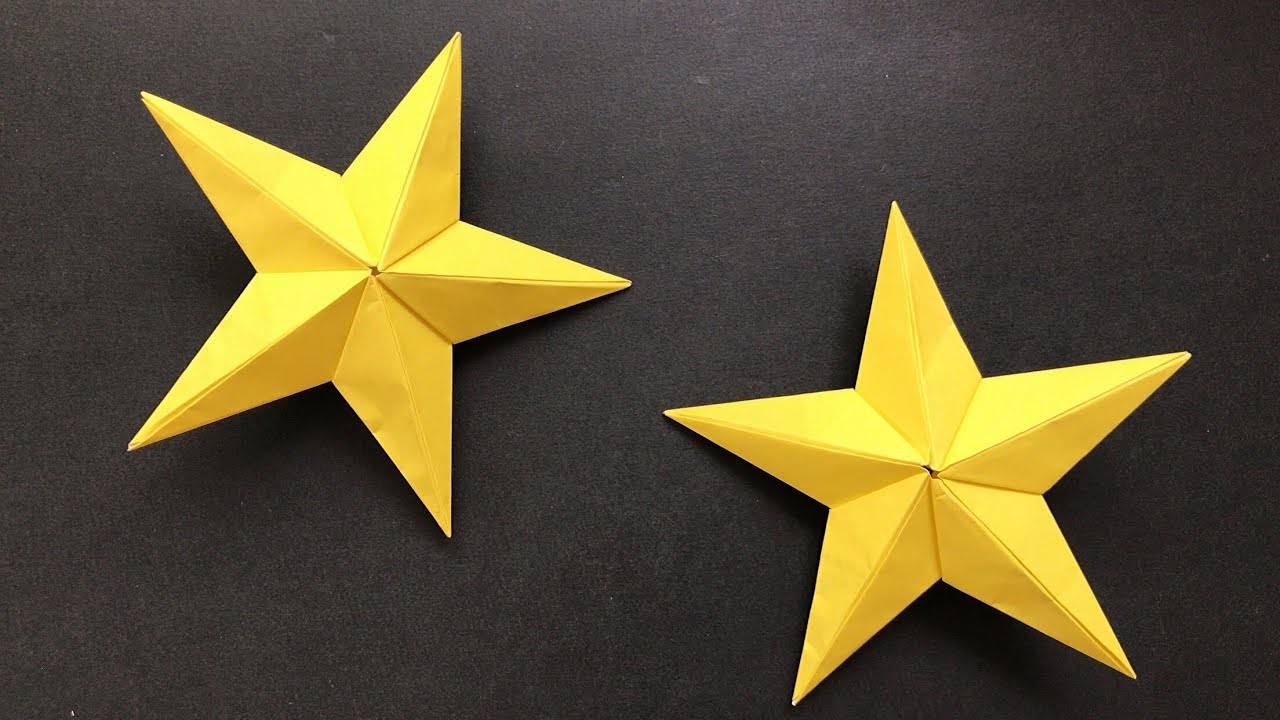 【折り紙】立体 星の作り方 【Origami】How to make 3D Star Paper Craft DIY