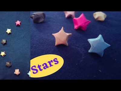 3D Stars. Origami. Paper craft Stars. Quilling paper craft
