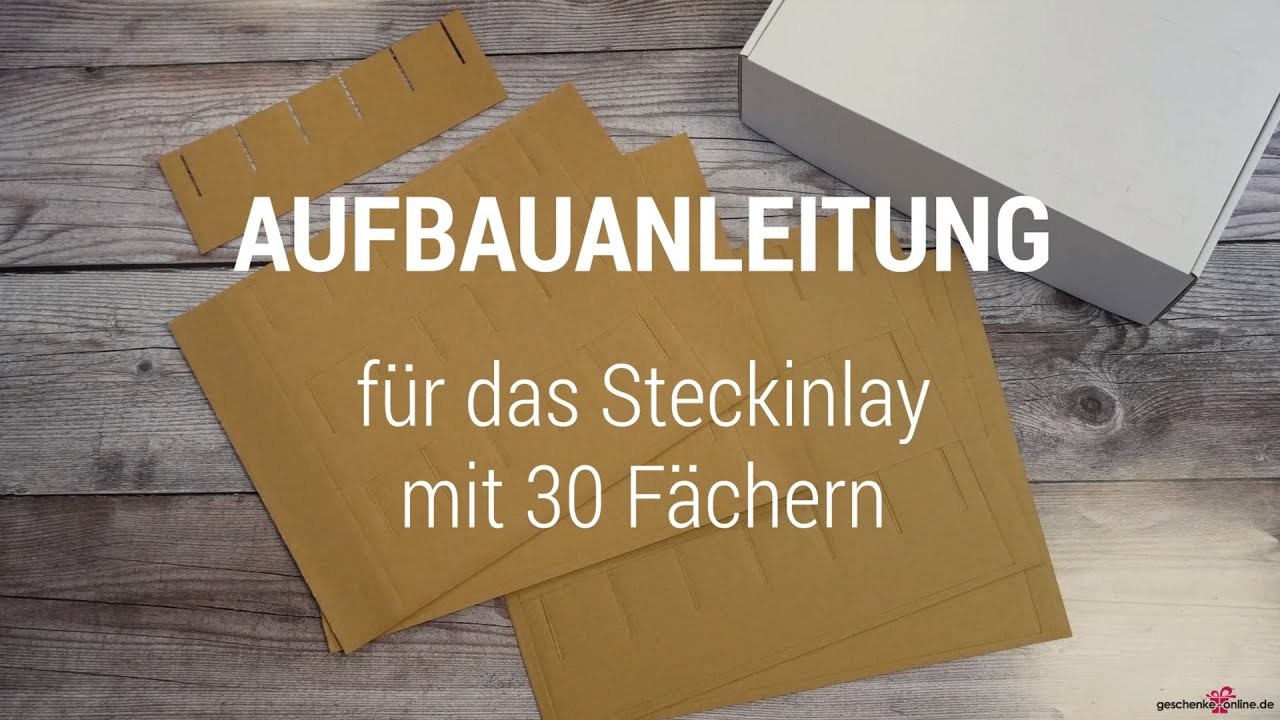 Bastel-Anleitung für das Inlay mit 30 Fächern