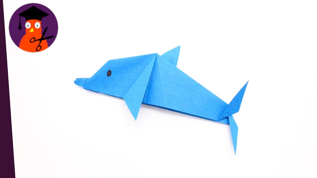 Basteln mit Papier Delfin DIY Sommerdeko für Geburtstag, Urlaub & Sommer #wplus.tv