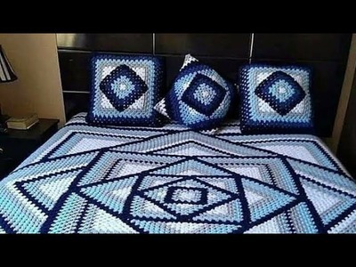 Crochet handmade bedsheets designs