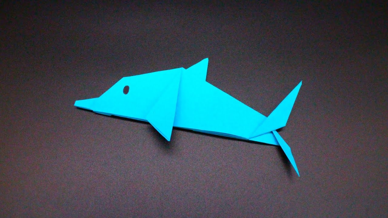DIY Sommerdeko basteln mit Papier Delfin für Sommer, Urlaub & Geburtstag W+