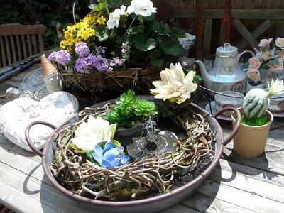 DIY: tolle MINI Teiche & VOGELTRÄNKE  Bienentränke  für deinen Garten Balkon & MEHR in -Upcycling