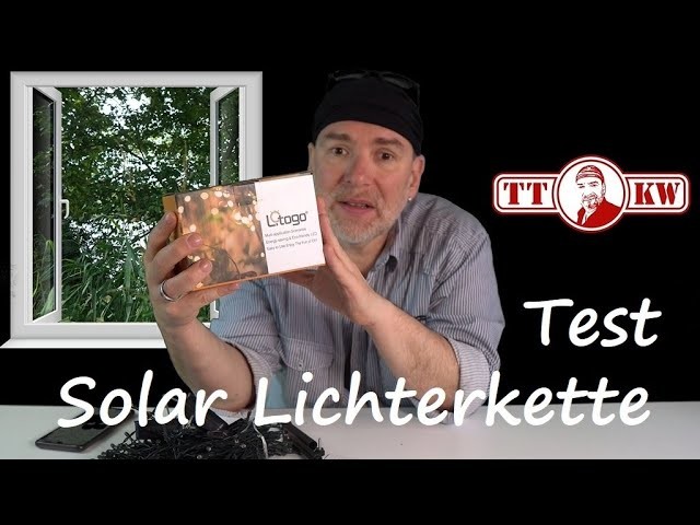 Garten LED Solar Lichterkette, 12M 120 LEDs. Deko für den Garten, Tor, Hof, Party. Test deutsch