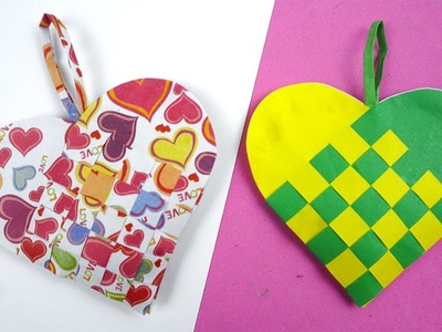 Herztasche basteln zum Valentinstag- Basteln mit papier- DIY Bastelideen