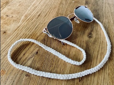 Makramee Brillenband Brillenkette Kreuzknoten | Macrame Glasses Chain Cross Knot Tutorial #Fullvideo