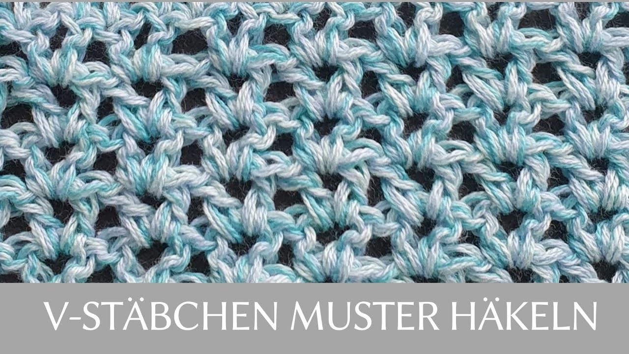 NETZMUSTER HÄKELN | V-Stäbchen Muster häkeln | ажурные узоры крючком #crochet #häkelmuster