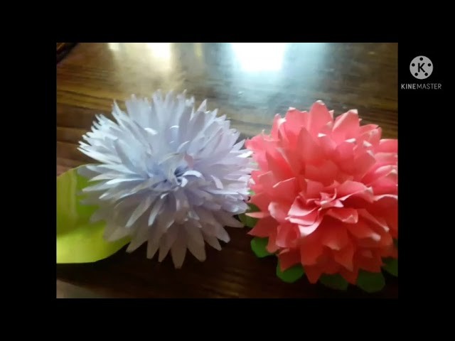 Paper flowers ????????|| paper crafts || sujana telugu channel