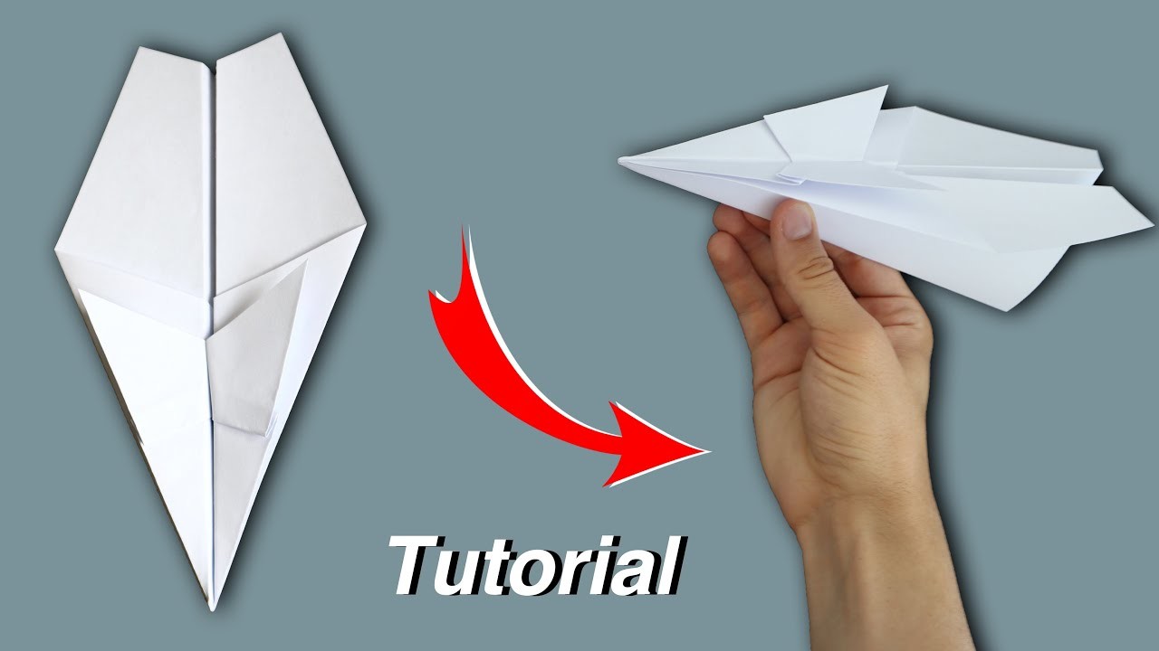 Papierflieger falten der weit fliegt -  Anleitung - Allerlei Channel