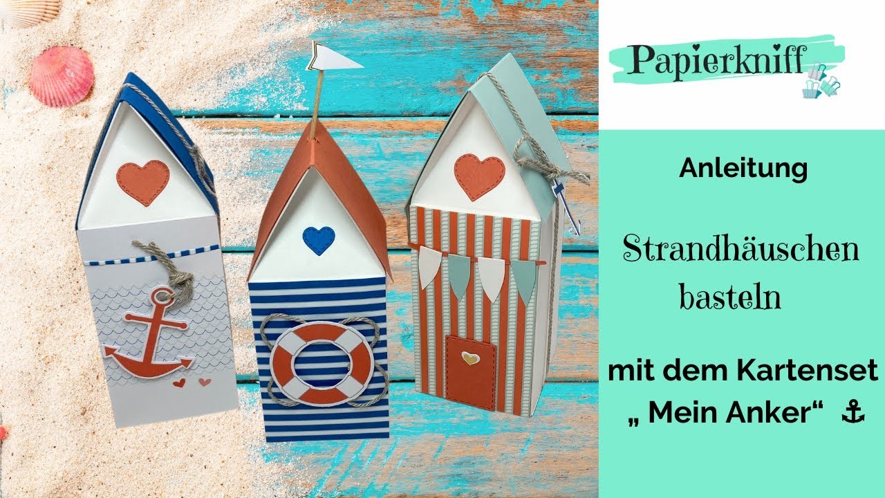 Strandhaus basteln mit dem Kartenset „Mein Anker“ ⚓️