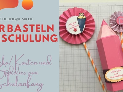 Wir basteln Einschulung. MUFFINBOX und PAPIERROSETTE ????????????