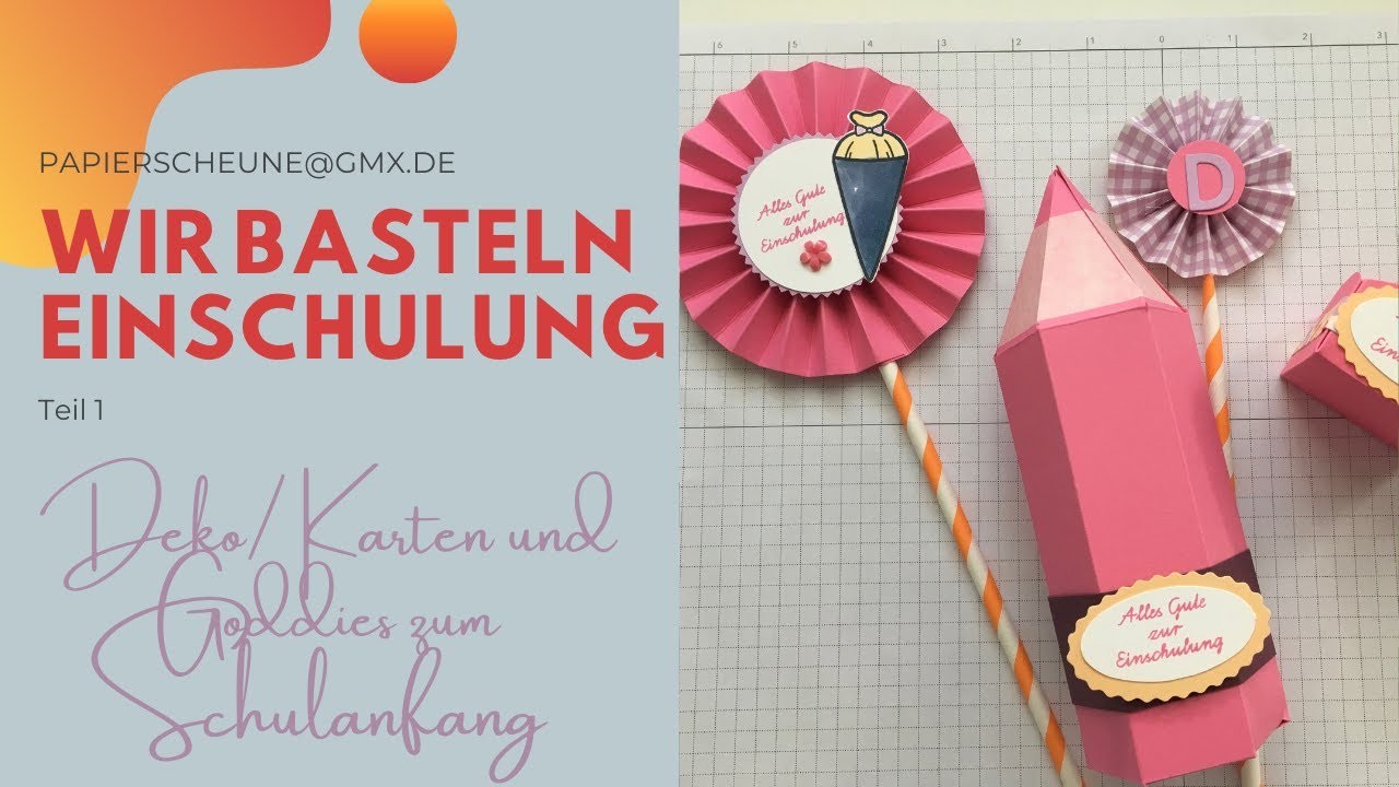 Wir basteln Einschulung. MUFFINBOX und PAPIERROSETTE ????????????