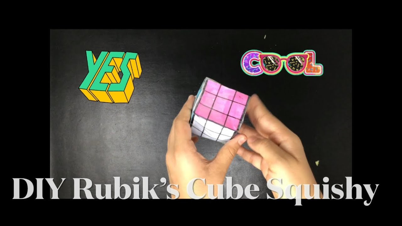 DIY 3D Rubik's Cube Paper Squishy