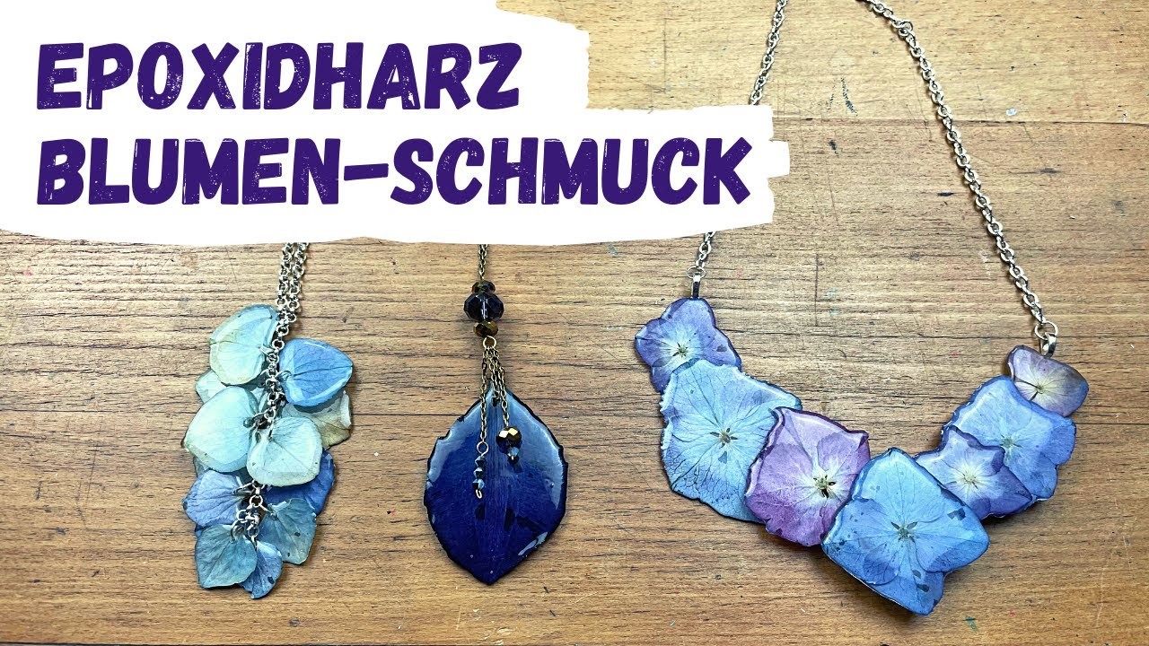 DIY Epoxidharz Blumen Schmuck