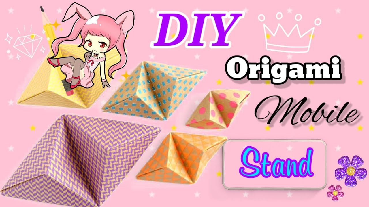 DIY Origami Mobile stand.Paper mobile stand. 100% working. Aditi Yuvika #shorts