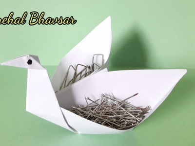 DIY Origami Swan Container #Origami Swan #Swan Box