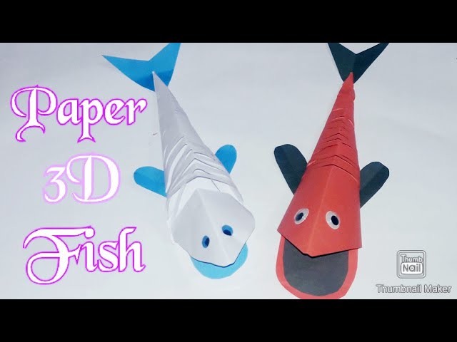 Diy Paper 3D Fish || Origami Handmade Paper 3D Fish
