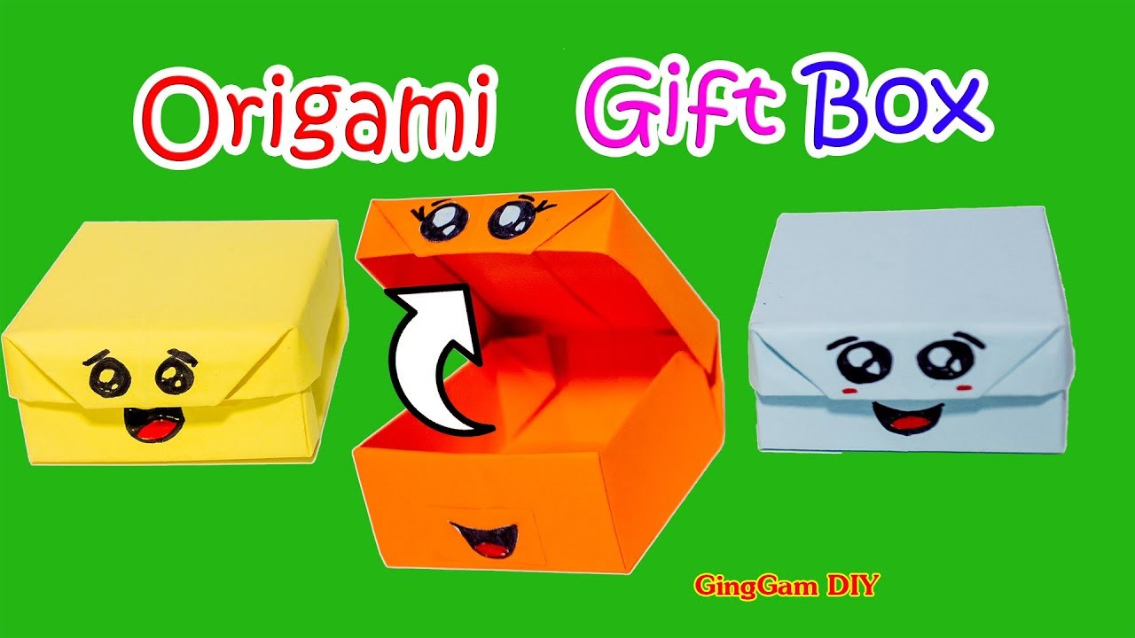 Origami Gift Box - พับกระดาษกล่องของขวัญ