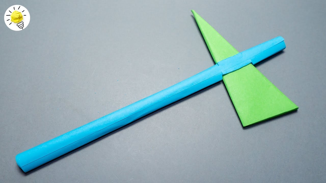 Papier Axt basteln | Papieraxt falten | einfache Anleitung | Basteln mit Papier | Streitaxt Origami