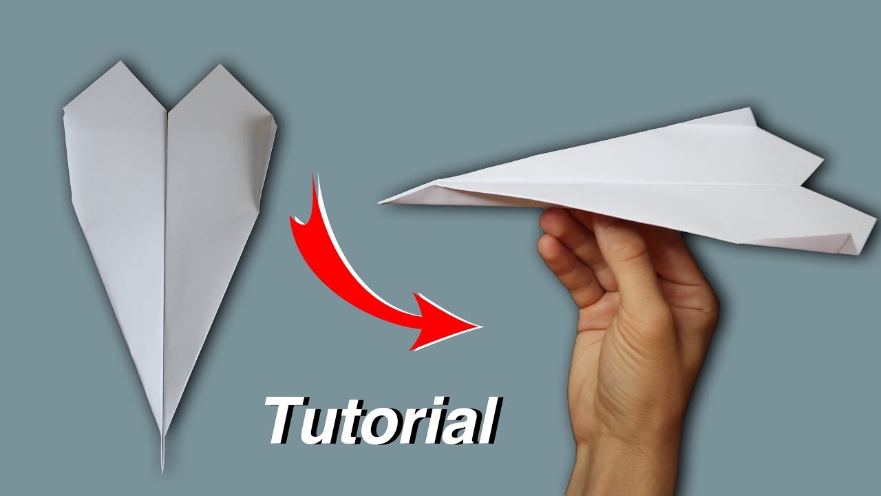 Papierflieger falten der weit fliegt -  6-Schritte-Anleitung  - Allerlei Channel