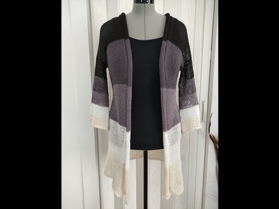 Schnell gestrickte Jacke mit dreiviertel Ärmeln - Addi Express Kingsize