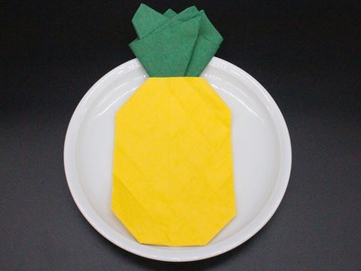 Servietten falten Ananas DIY Sommerdeko für Geburtstag & Urlaub W+