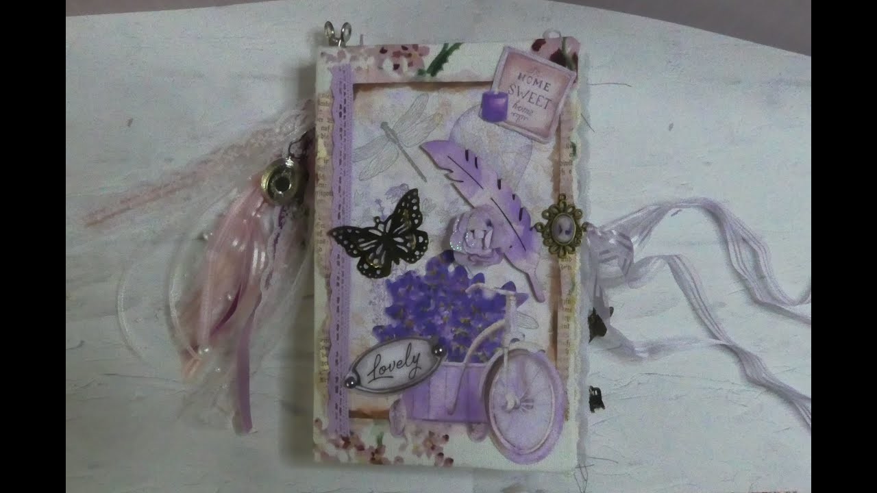 Tolles Junk Journal Tagebuch mit Bastelmaterial von Action Luxe Paper Block