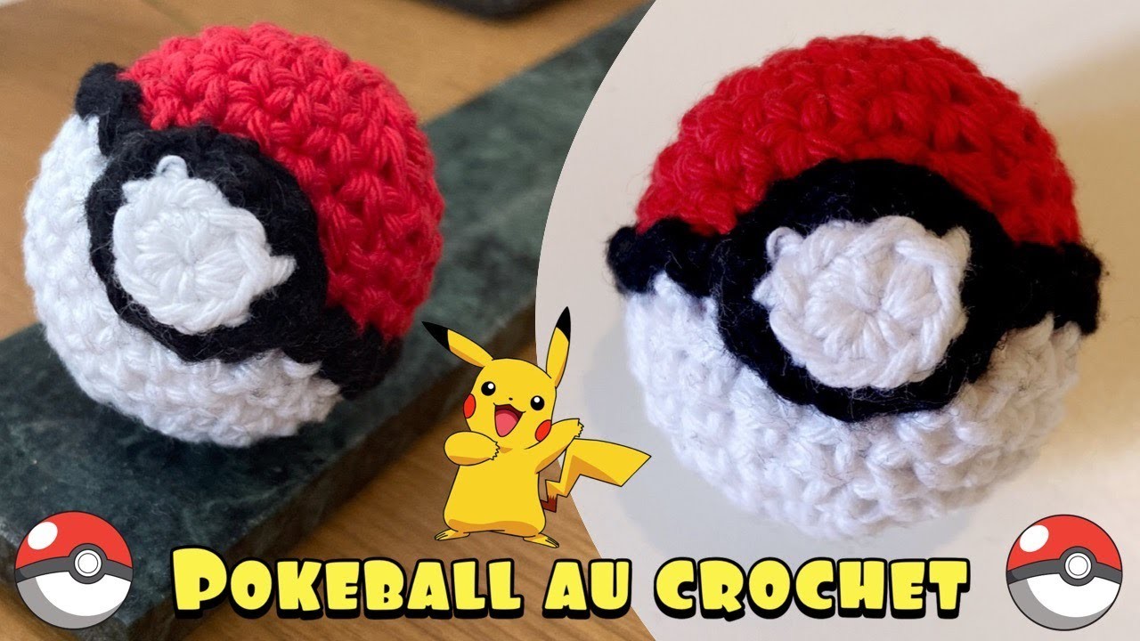 Tuto Pokeball au crochet - Amigurumi Pokemon - Tutoriel en français - Explications pas à pas