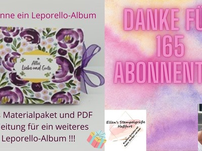 Vielen Dank für 165 Abonnenten: Gewinne ein Mini-Album plus Materialpaket inkl. PDF zum Nachbasteln