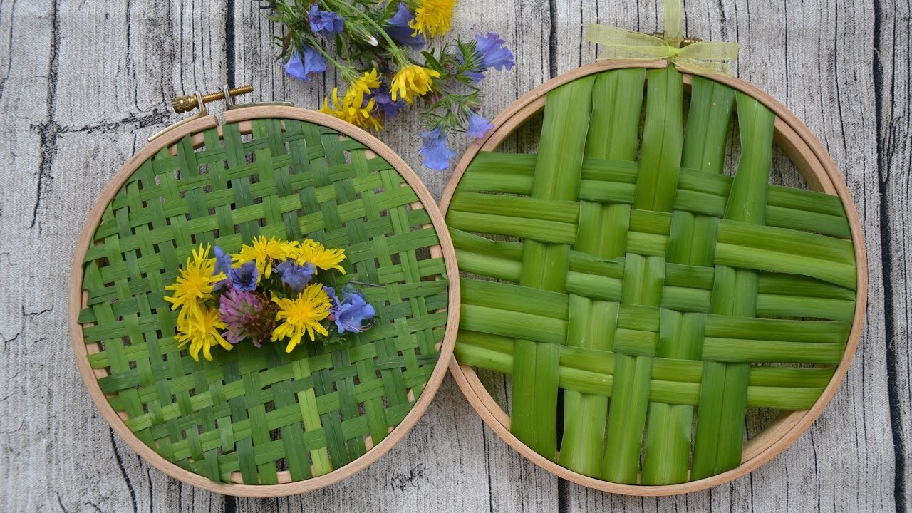 DIY * Zauberhafte Sommerdeko mit Naturmaterialen * Mit Blättern weben * Ganz leicht nachzumachen