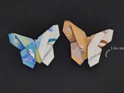 Geldscheine falten für Geldgeschenke????Schmetterling????einfach Geld falten zum Geburtstag & Hochzeit
