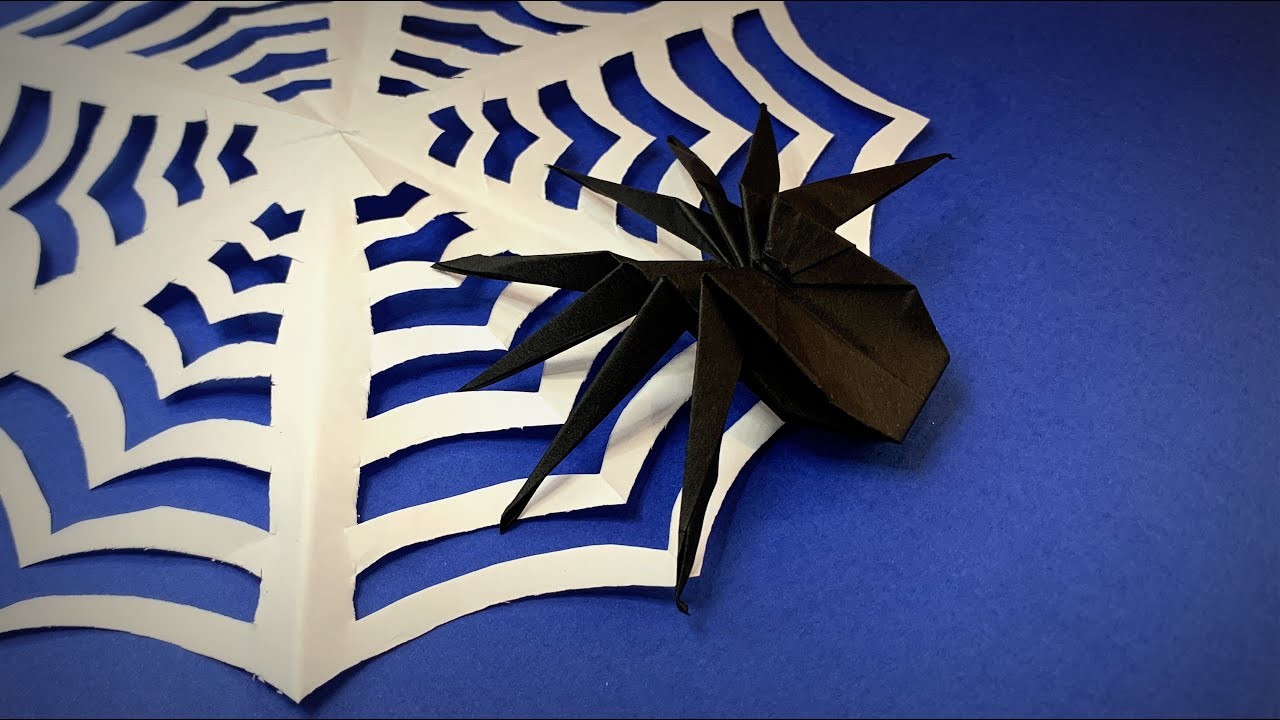 How to Make a Paper Spider | Halloween Origami Spider | Halloween Decor Ideas