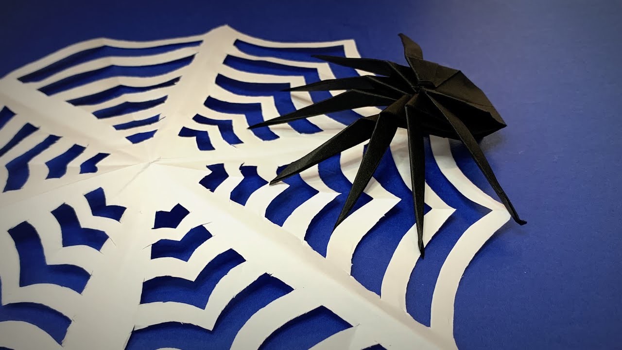 How to Make a Paper Web | Halloween Origami Web | Halloween Decor Ideas