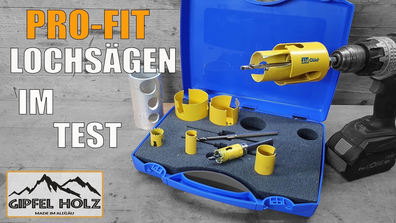 Lochsägen Bohrloch vergrößern - schräg bohren - ProFit Lochsägen Set im Test - Vorstellung