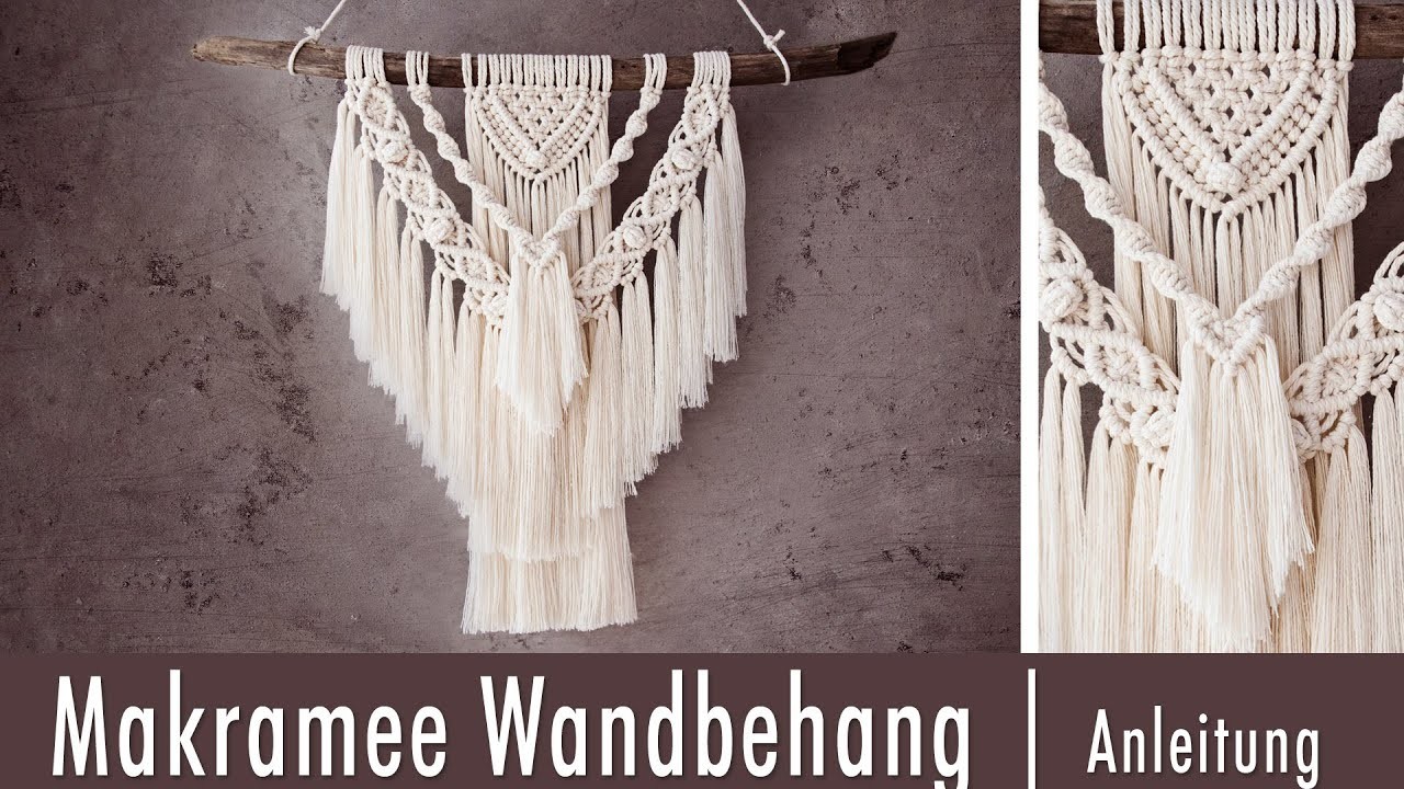 Makramee Wandbehang | DIY | Tutorial | Boho Dekoration | Schritt für Schritt Anleitung