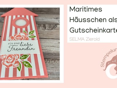 Maritimes Häusschen als Gutscheinkarte | Mustermix trifft perfekte Pinselstriche | Stampin Up