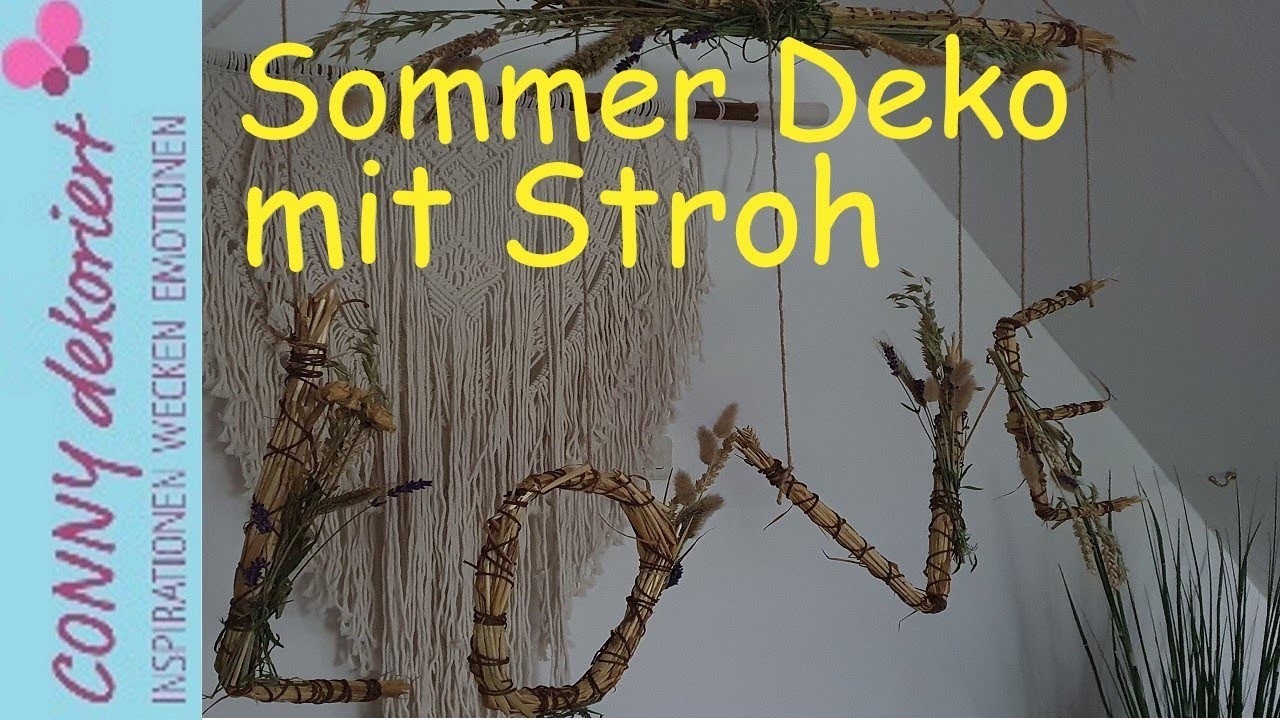 Natürliche Sommer Deko mit Sroh, Getreide &  Lavendel | Sommer Deko für drinnen & draußen