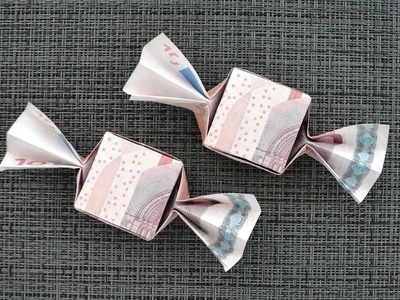 Origami BONBON Geldgeschenk GELD FALTEN | Money CANDY | Tutorial by Euro Origami