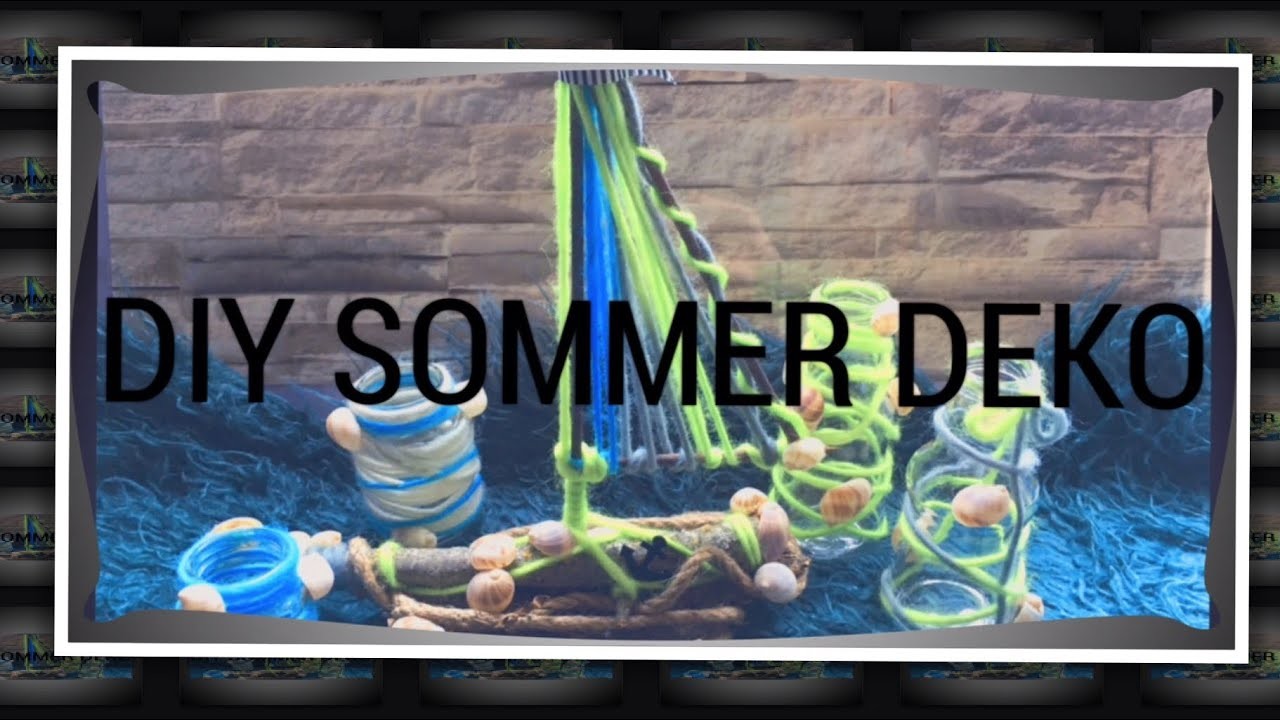 Sommerdeko mit Kindern basteln - einfache upcycling Ideen -DIY Tutorial -easy Summer decoration Idea