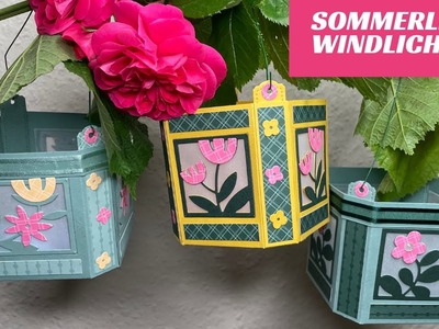 Sommerliche Windlichter selber basteln, Stampin'Up!, Florale Rechtecke