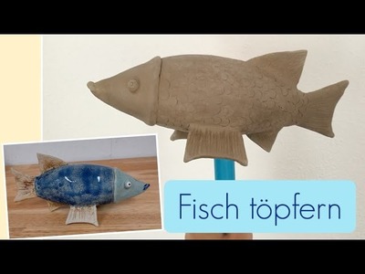 Töpfern: Zaunhocker Fisch selber machen - DIY fish pottery