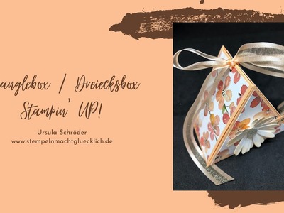 Trianglebox. Dreiecksbox mit dem DSP Pfirsichzeit   |   Stampin' UP!