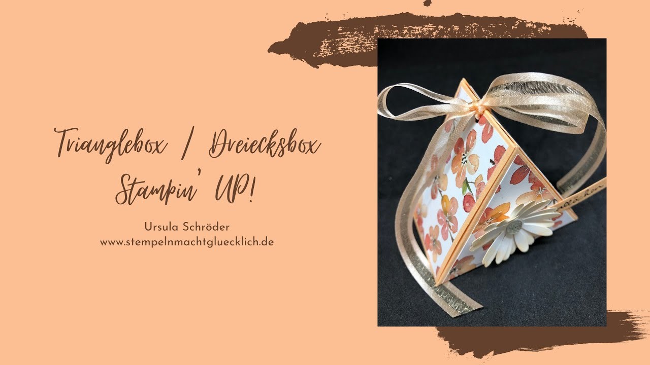 Trianglebox. Dreiecksbox mit dem DSP Pfirsichzeit   |   Stampin' UP!