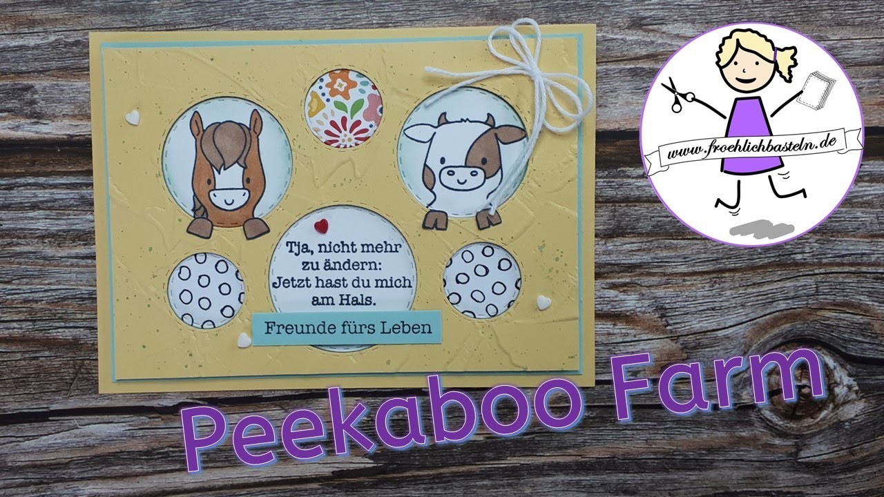 Tutorial: Grußkarte mit Peekaboo Farm und Stanzformen Im Bilde von Stampin' Up! | fröhlich basteln
